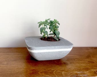 Concrete Planter For Succulent, Beton Planter, Cement Planter, Gray Beton, Industrial Home Decor, Flower Pot For Succulent