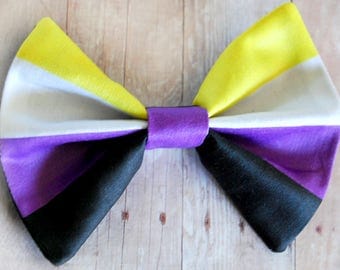 Nonbinary Bow // Non-Binary, Gender Identity, Pride Flag, Pride Accessories, LGBT, LGBTQIA, LGBT+