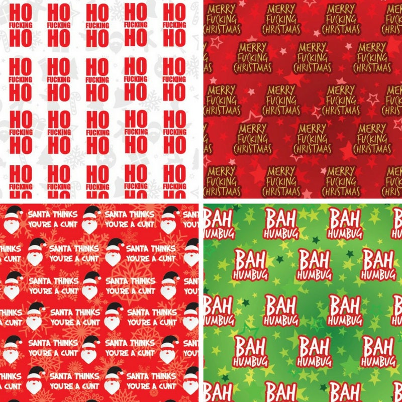 Rude Christmas Wrapping Paper 