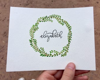Calligraphy Wreath Download TWO Wreaths