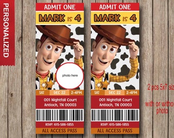Toy Story Invitation - Toy Story Invite - Disney Pixar Toy Story Birthday Invitation - Toy Story Birthday Party Invitation - with photo