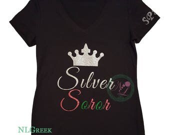 silver soror shirt