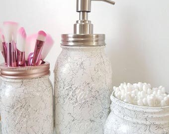 Bathroom Jar mason jar bathroom | etsy Bathroom Jar mason jar bathroom | etsy