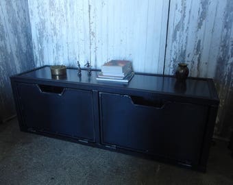 Cabinet wood and steel industrial style tv
