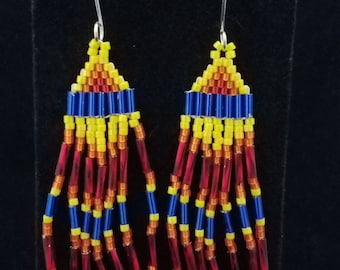 Handmade Native American Style Beaded Earrings