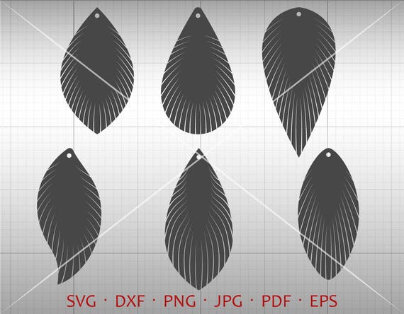 Download Feather Fringe Earring SVG, Tear Drop SVG, Pendant svg ...