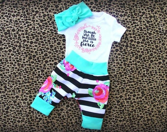 Baby girl coming home outfit,baby girl outfit,girl take home outfit,little but fierce outfit,floral baby outfit,newborn floral outfit,baby