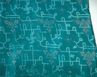 Silk fancy new blue green of superb quality 1 m 15 x 4 m
