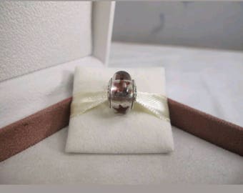 SALE - Pandora Maroon Stars Retired Murano Glass Charm/New/Ale/s925/Pandora
