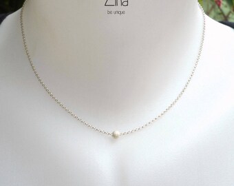 "Diamond" ball - 925 sterling silver necklace