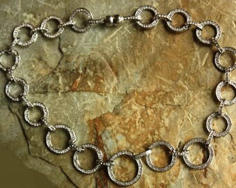 vintage silver crystal multi circles bridal chain necklace, river necklace,ras de cou diamond necklace,big multi circles necklace