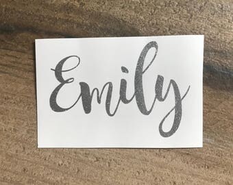 Glitter Custom Name Decal, Any Word Decal, Personalized Name Decal, Name Decal for Yeti, Name Decal for Laptop, Name Decal for Cups,