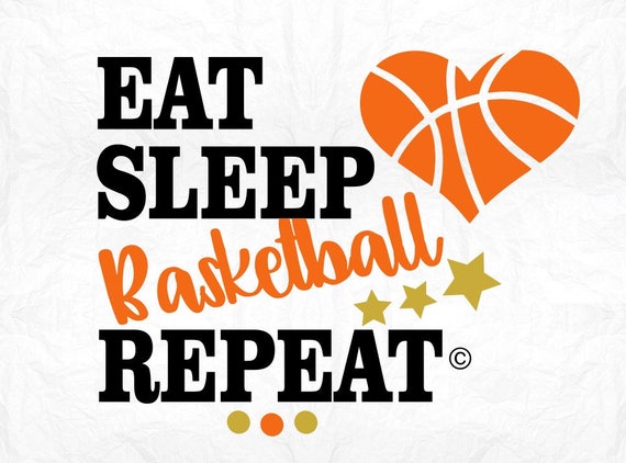 Download eat sleep basketball repeat SVG Clipart Cut Files Silhouette