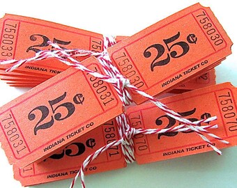 Raffle tickets ride tickets attraction tickets