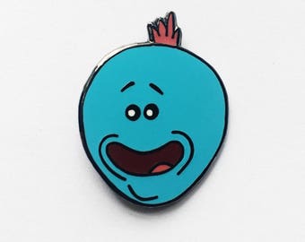 Mr. Meeseeks Enamel Pin | Rick and Morty collectible flair for your hat, lapel, jacket