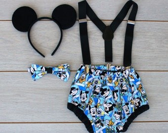 mickey smash cake outfit