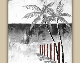 Abstract Beach Landscape Acrylic Painting