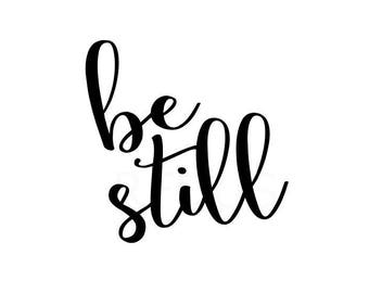 Download Be still stencil | Etsy