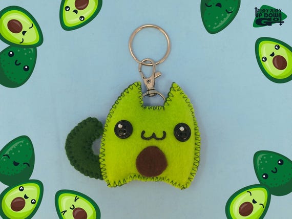 avocado cat plush