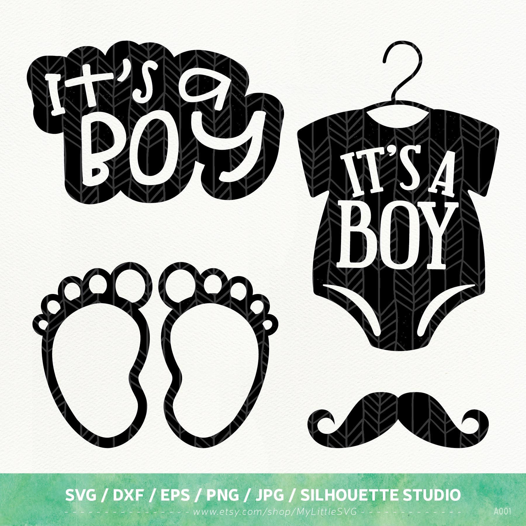 Download It's A Boy SVG Files, Baby Boy dxf, png, eps, Silhouette Studio, Cutting File from MyLittleSVG ...