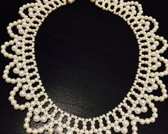 Embroidered necklace