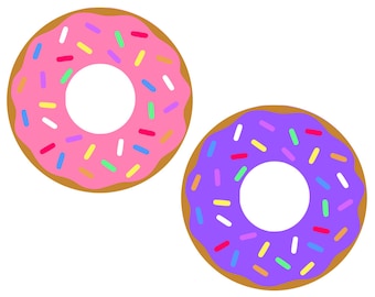 Sprinkle Donut Doughnut SVG, Eps, Dxf, Png, Pdf, Donut Cut file, Donut cutting file, Donut, Dxf Silhouette Cricut Vinyl Design, Instant