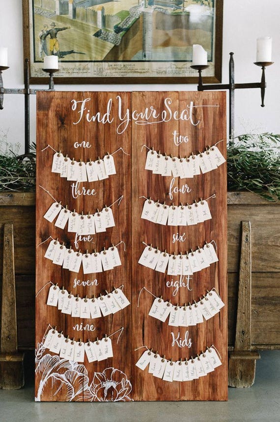 Customised Wooden Seating Chart Sign/Seating Board Wedding