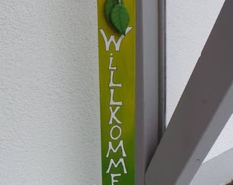 Welcome wood sign decoration