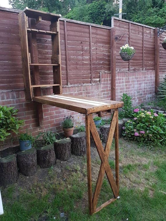 Hand made foldable Murphy bar . Chunky and rustic. Perfect for