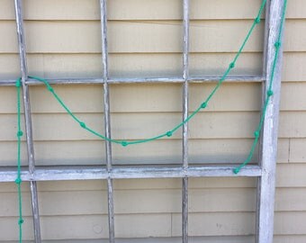 Crochet Garland in Emerald Green || 9 Ft. || Party Decor || Home Decor