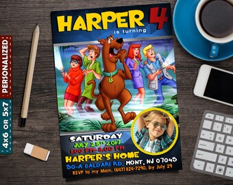 Scooby Doo Invitation, Scooby Doo Birthday, Scooby Doo Party, Scooby Doo Invites, Scooby Doo Printables, Invitation for Boy, Invite for Girl