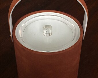 Georges Briard Faux Suede Ice Bucket