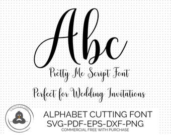 Pretty SVG Fonts For Cricut, Hand Lettered SVG, Wedding Font SVG, Svg Bundles, Cursive Font Svg, Cameo Fonts for Silhouette, Script Svg Font