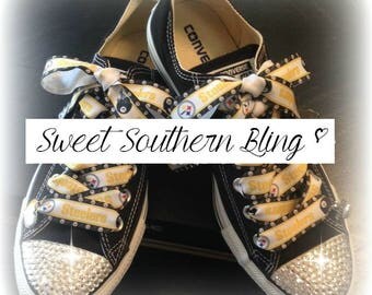 Pittsburgh Steelers Bling Converse Shoes