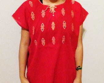 M-L Embroidered Red Shirt