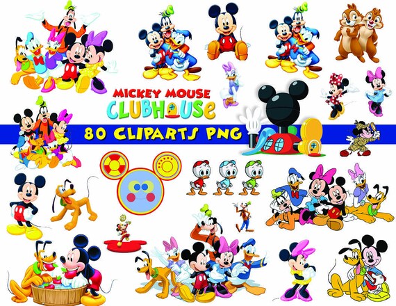 INSTANT DL 80x Mickey Mouse Clubhouse Clipart printable