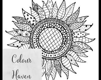 Sunflower Coloring Pages Blank 5