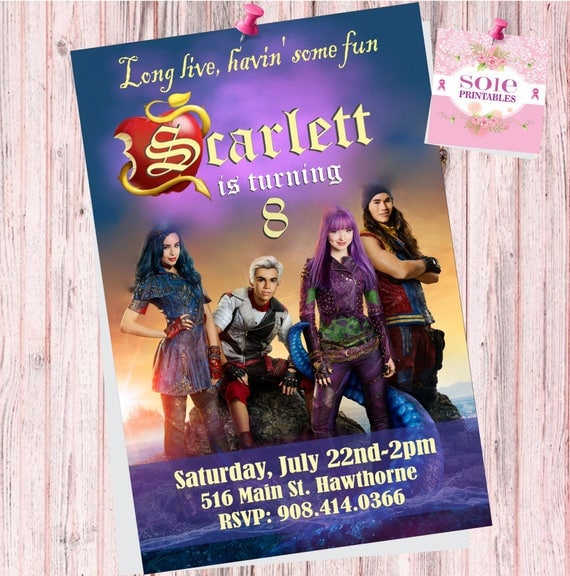 Descendants 2 Printable Invitations 6