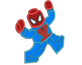 Spider Boy Applique Design 3 sizes for Instant Download