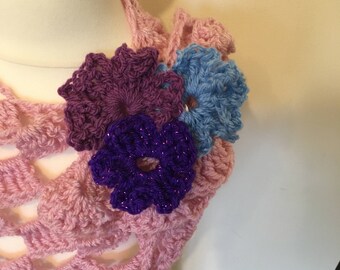 Crochet triangle shawl