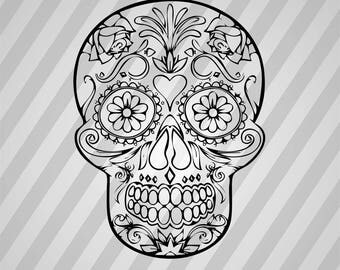 Sugar skull template | Etsy