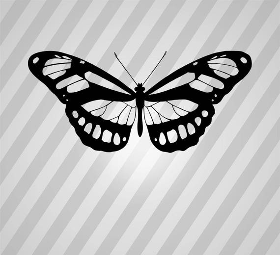 Download Butterfly Silhouette Svg Dxf Eps Silhouette Rld Rdworks Pdf