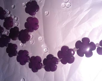 NATURAL JADE STONE FLOWER BEADS