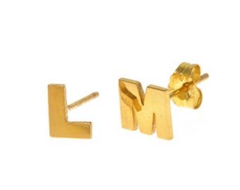 Block Letter Earrings