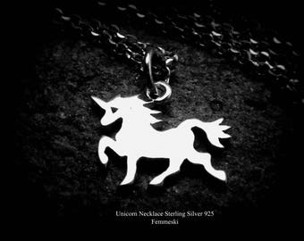 Unicorn Necklace - 925 Sterling Silver Tiny Unicorn Charm - Unicorn Jewelry - Unicorn Lover Gift - Girls Unicorn Pendant, Unicorn Party