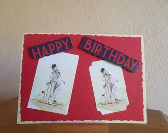 birthday card with two-player croquet