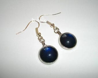 Fletcher Stud Earrings in Navy Gunmetal Indigo main image 1