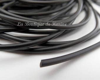 3 M of cord rubber full "buna cord" ø 3 mm black - creating jewelry beads