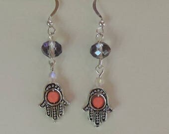 Earrings hand of Fatima or hand of Miriam