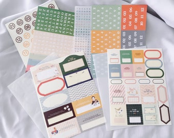 Planner sticker, label sticker, stationery sticker, kraft label sticker